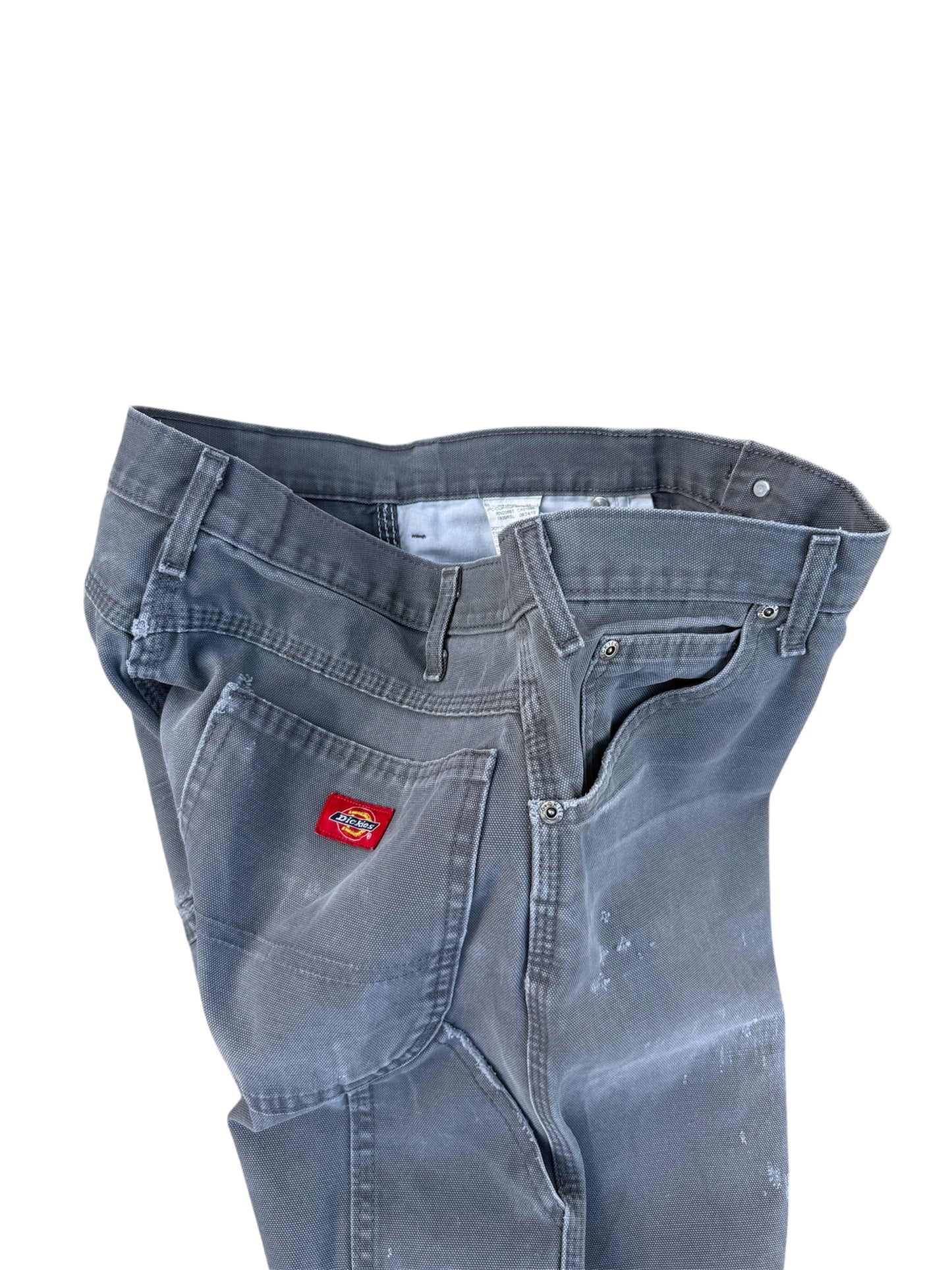 2000s Vintage Faded Dickies Grey Work Pants
