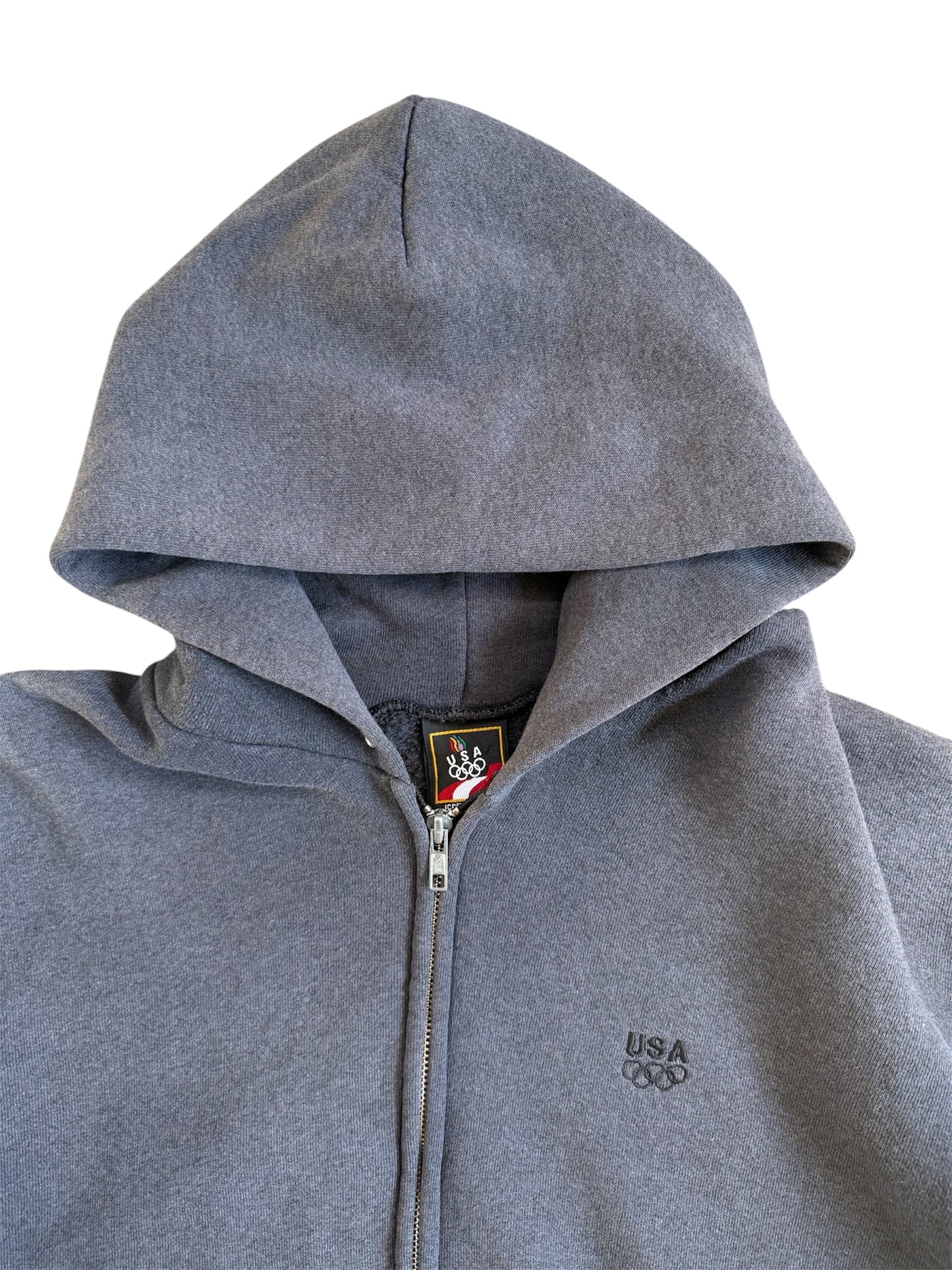 1990s Sunfaded USA Olympics Zip-Up Hoodie