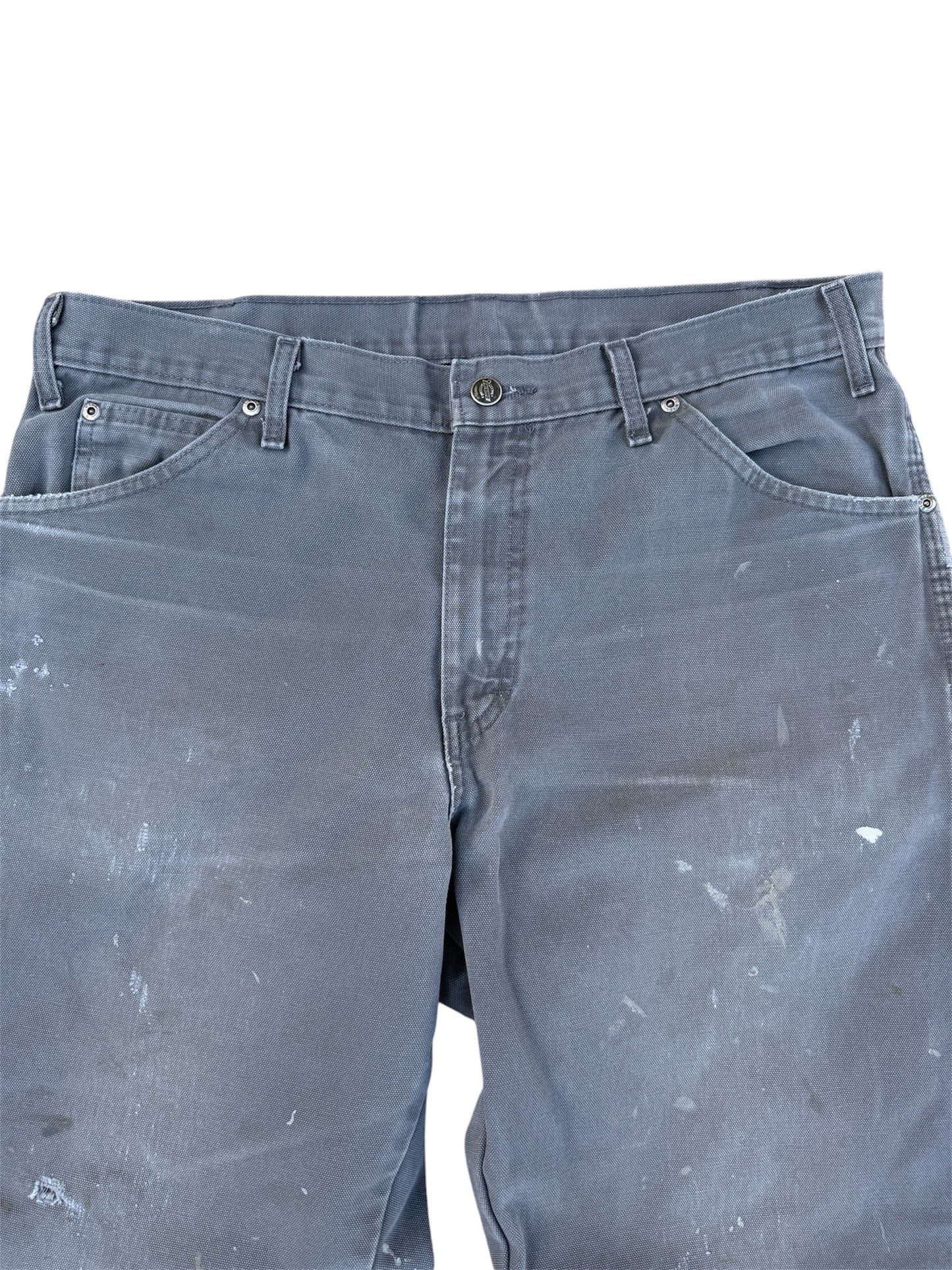 2000s Vintage Faded Dickies Grey Work Pants