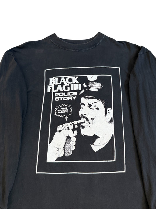1990s Black Flag "Police Story" Band Long Sleeve