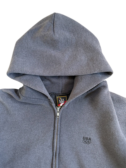 1990s Sunfaded USA Olympics Zip-Up Hoodie