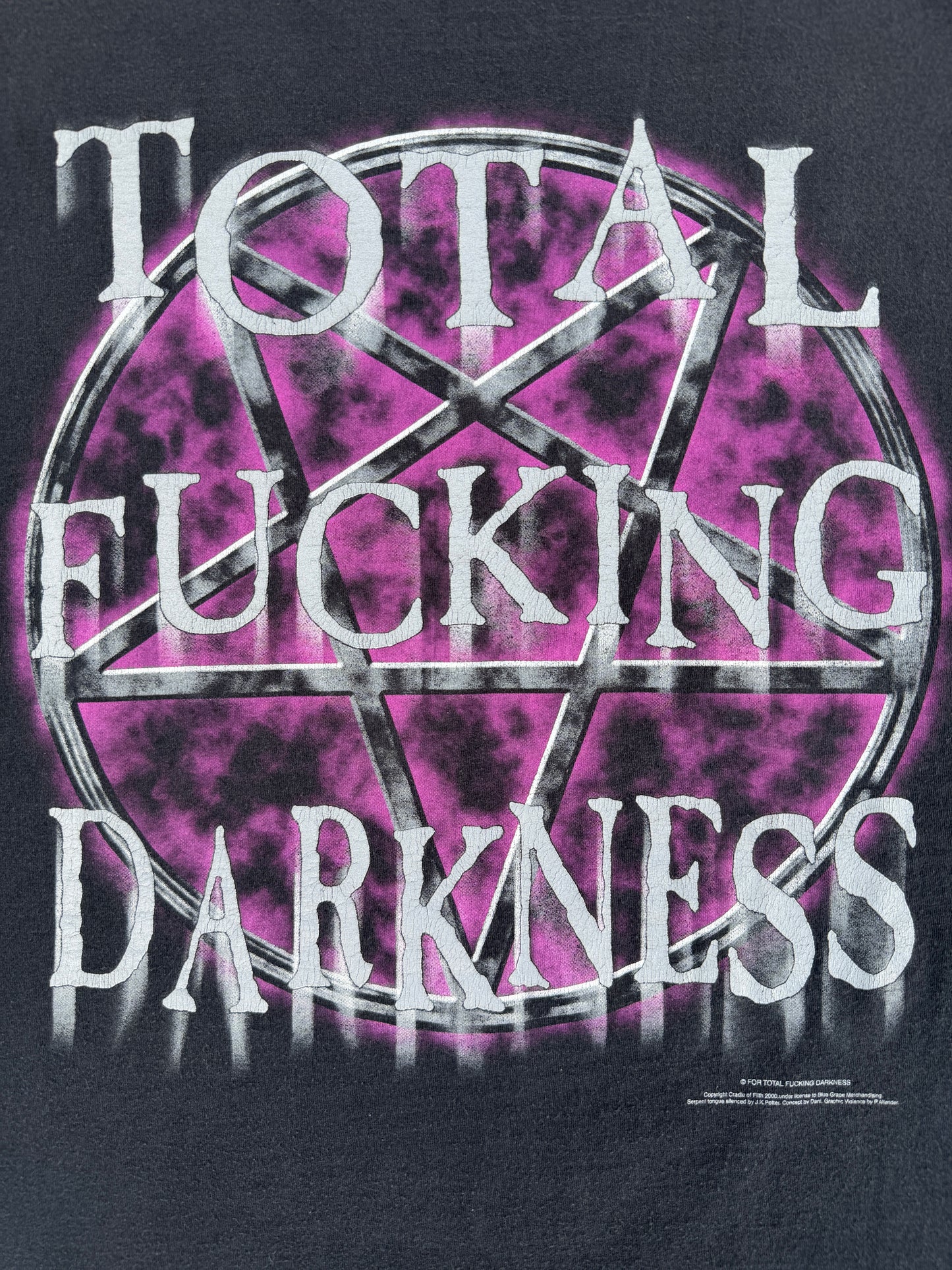 2000s Cradle Of Filth "Total Fucking Darkness" Band Tee