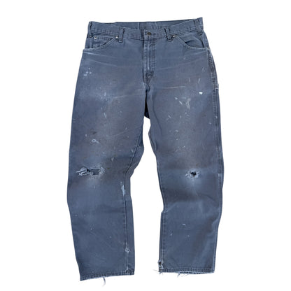 2000s Vintage Faded Dickies Grey Work Pants