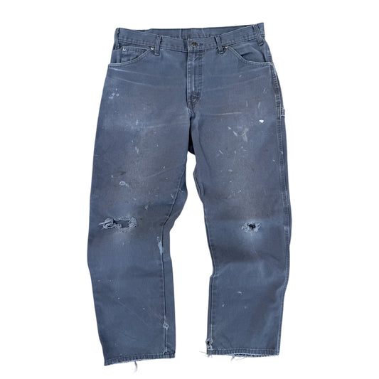 2000s Vintage Faded Dickies Grey Work Pants