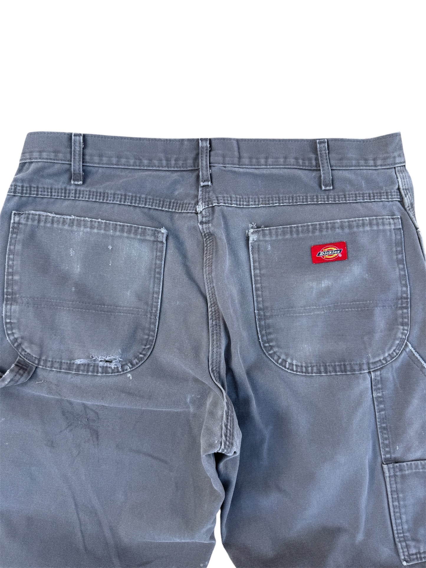 2000s Vintage Faded Dickies Grey Work Pants