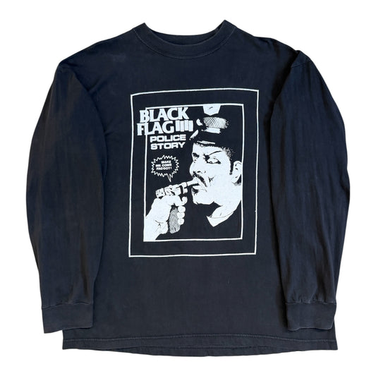 1990s Black Flag "Police Story" Band Long Sleeve
