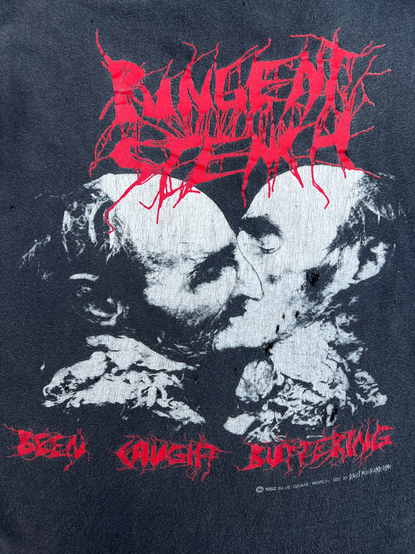 1990s Pungent Stench "Been Caught Buttering" Cutoff Band Tee