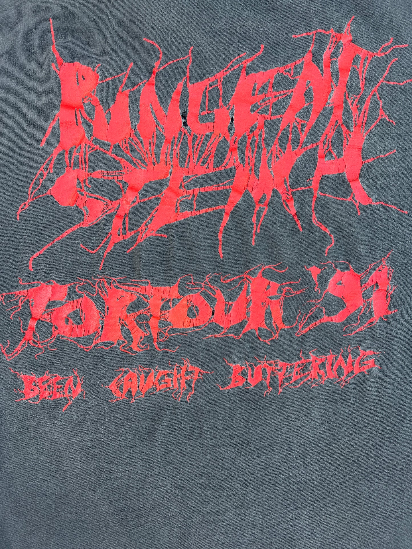 1990s Pungent Stench "Been Caught Buttering" Cutoff Band Tee