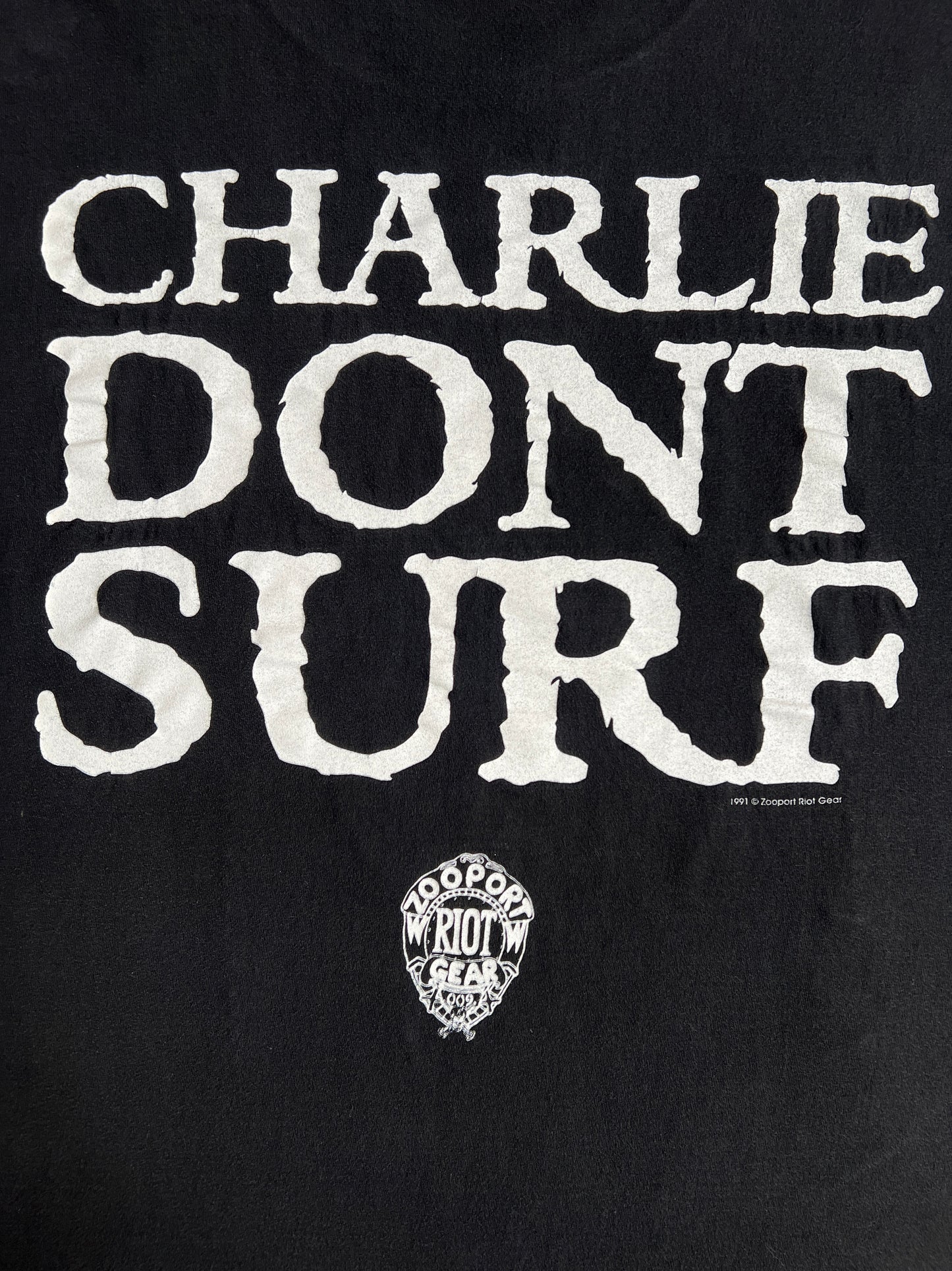 1990s Charles Manson "Charlie Don't Surf" Tee