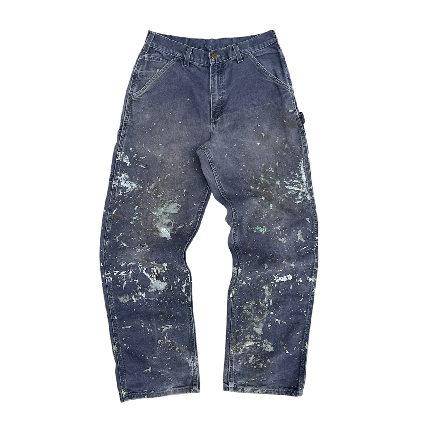 2000s Vintage Washed Blue Carhartt Work Pants