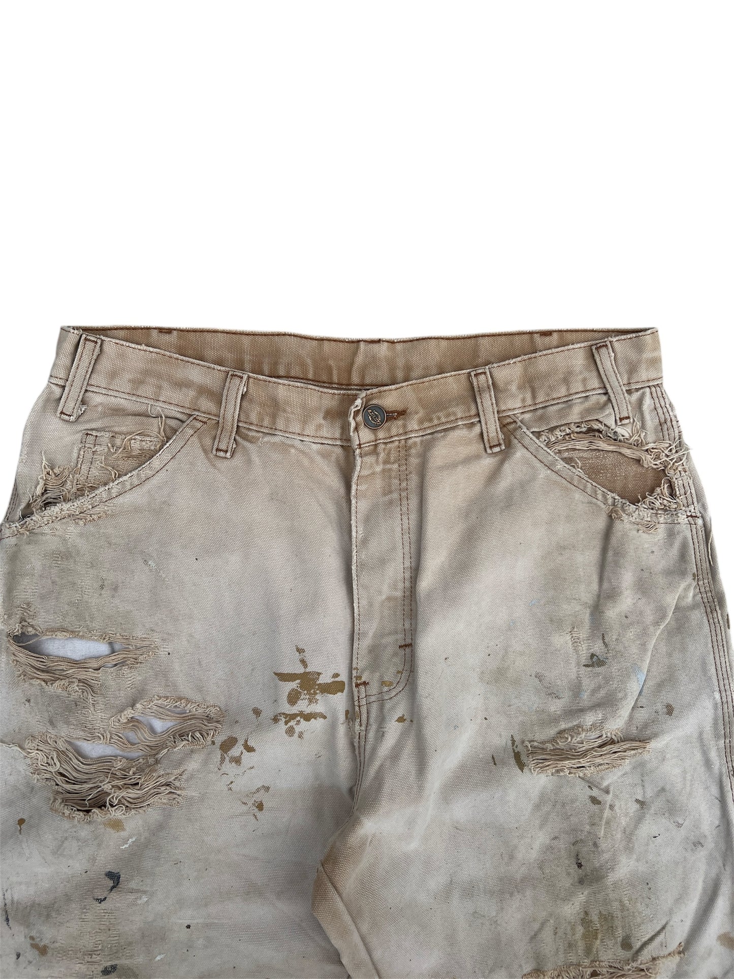 1990s Vintage Thrashed Tan Dickies Work Pants